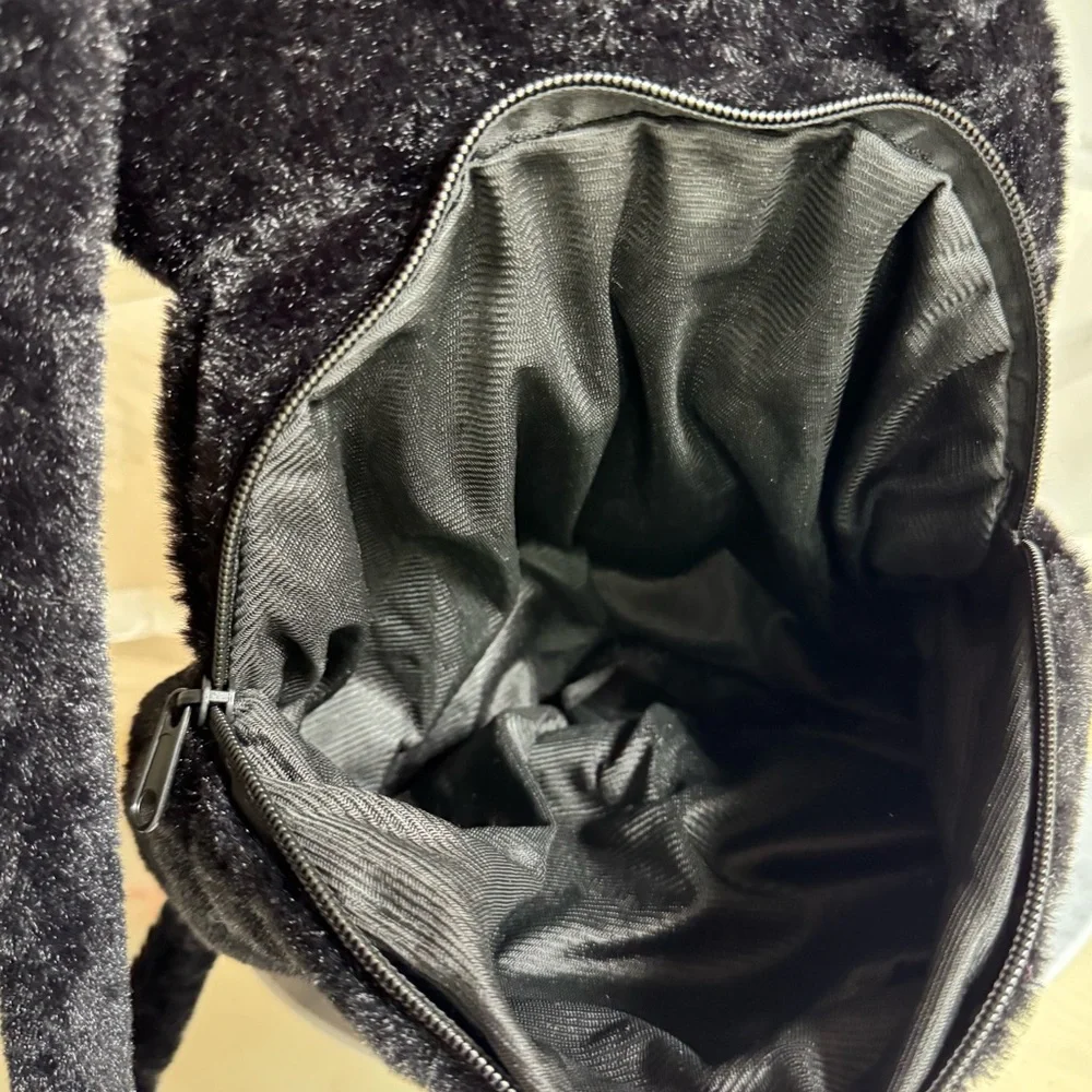 Plush Black Choco Cat Backpack